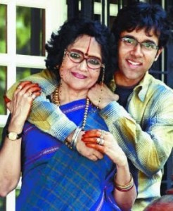 With her son Suchindra