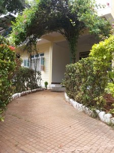 Walkway leading to the house